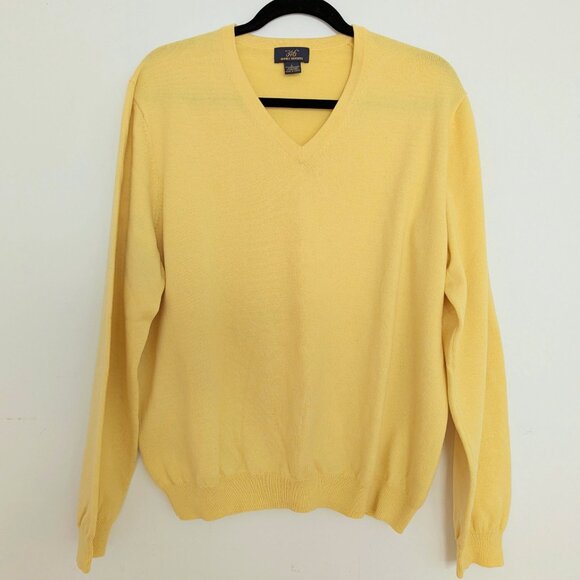 Brooks Brothers 346 Women's Sweater Merino Wool Yellow Size L - Picture 1 of 5